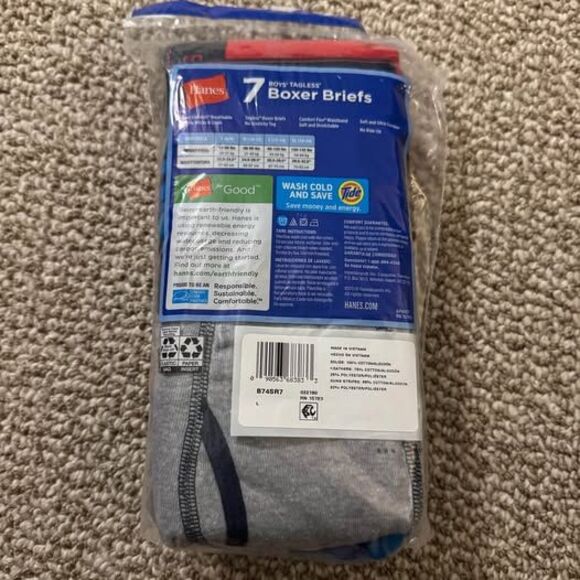 Hanes Boys Tagless Boxer Briefs Large 14-16 Brand New - Picture 3 of 6